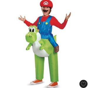 Inflatable Mario and Yoshi Costume - Youth size